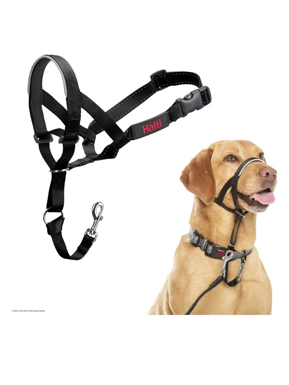 Halti Nylon Padded No Pull Dog Headcollar, Size 3: 15.5 to 21-in neck